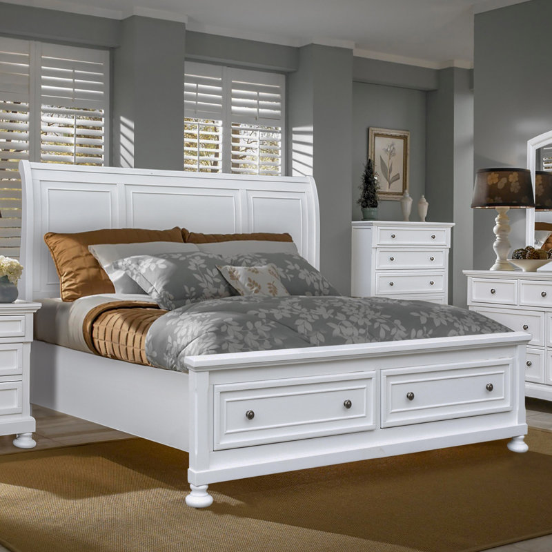 Willow Ridge Lavenia Storage Sleigh Bed Queen